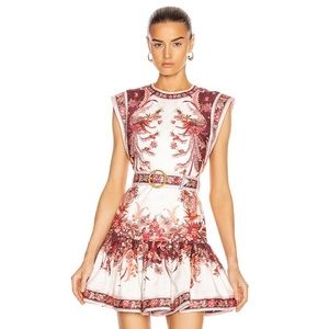 Zimmermann Wavelength Fluted Mini Dress NWT 0/US4